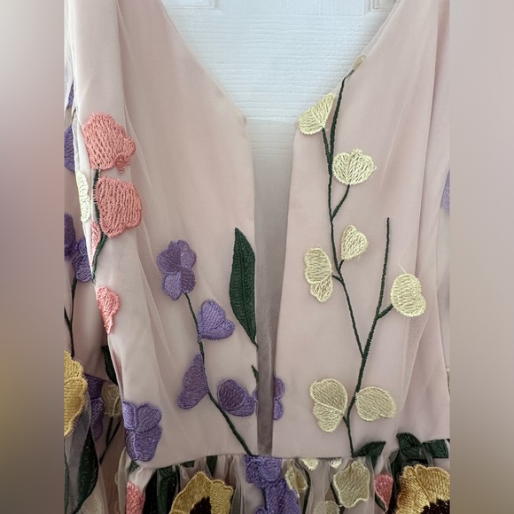 Sleeveless 3D Floral Print Dress - Picture 7 of 8